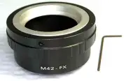 Pentax M42 Screw Lens Mount to Fujifilm FX Camera Adapter Ring X-Pro1 X-E1 X-E2