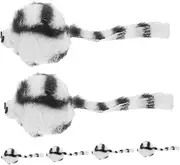 Toyvian 6pcs Fluffy Cat Toys Plush Mouse Shaped Kitten Toy with Catnip Interactive Catnip Filled for Indoor Cats