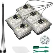 12 Cells Seedling Starter Tray Seed Germination Plants Propagation 5 Trays New