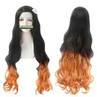 Demon Slayer Kimetsu no Yaiba Kamado Nezuko Cosplay Wig Halloween Party Hairs