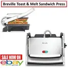 Breville 2 Slice Sandwich Press Stainless Steel Bagel Muffin Toastie Jaffle Make