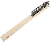 Levemolo Durable Pizza Brush with Long Wooden Handle Heavy Duty Wire Scratch Brush for Cleaning Ovens Baking Surfaces Ergonomic Design Easy Maintenance Versatile Scrubbing Tool