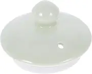 LOPUNER Ceramic Teapot Lid Solid Color Replacement Cover for Tea Kettle for Home Parties and Camping Smooth Edges Design Teapot Accessory