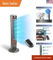 Oscillating Tower Fan, Nighttime Setting, Remote Control, Portable, Timer, fo...