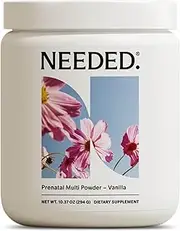 Needed Vanilla Multivitamin Powder for Prenatal, Pregnancy, Breastfeeding, Postpartum | Expertly-Formulated & Third-Party Tested | 30-Day Supply
