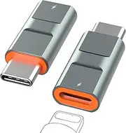 Pack of 2 Lightning to USB C Adapter 36 W Fast Charging/Phone Computer Data Transfer/Non-Slip Design, Lightning USB C Adapter for iPhone 16 15 Pro/MAX Samsung Galaxy S24 S23, Not for Audio/OTG