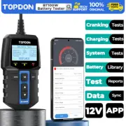 TOPDON BT100W Battery Analyzer Tester Charging Cranking System Load 12V Vehicle