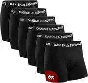[DANISH ENDURANCE] 6 Pack Men's Cotton Boxer Shorts, Classic Fit Underwear, Trunks