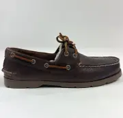 Sperry Top-Sider Leeward Honey Yellow Men 9.5 Wide Perforated Leather Boat Shoes