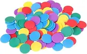 NAMOARLY 100pcs Round Chips Bingo Supplies Counting Game Pieces in Multiple Colors Acrylic Slices for Home School Bar