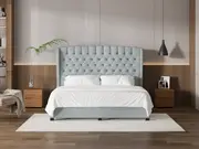 My Style Winged Headboard & Slimline Base - Super King / Duckegg / Drawer Base