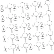 SAFIGLE 100pcs Decorative Key Hook Set Beautiful DIY Key Pendants with Keychain Hooks and Chains for Bag Phone and Accessories for Crafting and Gifting