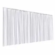 White Backdrop Curtain Silk Drape Background Party Wedding Birthday Decoration Stage Photography with Rod Pocket 3x6m
