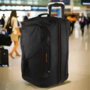 82cm Black Wheeled Duffle Bag Lightweight Soft Travel Luggage for Weekend Trips