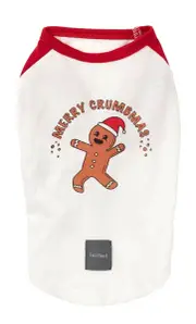 Merry Crumbmas Size 1 (26-29cm) Christmas Dog T-Shirt by FuzzYard