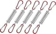 BCOATH 1 Set Camping Spring Hook Buckle Windproof Guy Ropes Tensioner Pegs for Outdoor Use Durable Steel Material with Spring Design for Tent Stability Strong Winds