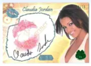 CLAUDIA JORDAN "GOLD KISS AUTOGRAPH CARD /15" BENCHWARMER EMERALD ARCHIVE 2023