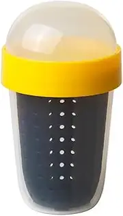[IKEA] Rinse and Store Fruit Snack Container, Grey/Yellow Color 300 ml (10 oz)
