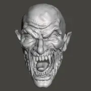 Savage Feral Vampire custom 3D printed head for 4" 6" 7" 12" action figure