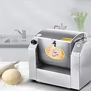 Commercial Dough Mixer, Stainless Steel Dough Mixing Machine with 3-5KG Capacity and 90° Rotating Noodle Bucket, 20min Timing, 30-50KG/H Output, Imitation Handmade, Firm Elastic, for Noodle