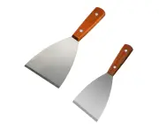 Stainless Steel Spatula With Wooden Handle Barbecue Spatula Plancha High Quality Stainless Steel Spatula