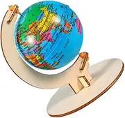 Wooden Earth Globe Craft Kit Educational Science for Engaging Geography Learning Tool Model with Stable Base for Classroom Fun