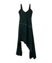 Shield Hardware asymmetric midi dress UK6 Black