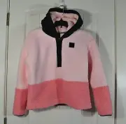 NWT KIDS YOUTH UNDER ARMOUR PINK FLEECE JACKET HALF ZIP HOODIE SHERPA SZ L