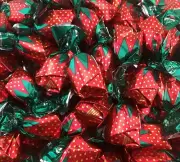 STRAWBERRY FLAVORED Fruit Filled Hard Candy BULK- 80 PIECES