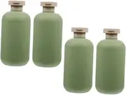 4pcs Refillable Squeeze Bottles for Shampoo Body Wash Portable Flip Cap Travel Bottles for Toiletries Lotions Conditioners Lightweight Leakproof Design