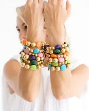 SALE! Susan Shaw Margaret Collection Bracelet Emerald / Turquoise Stone $120 NWT