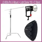 Aputure LS 600x Pro LED Video Light Bi-color 2700K-6500K + Light Dome 150+ Stand