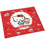 小禮堂 HELLO KITTY 日製 純棉紗布便當包巾 餐巾 手帕 桌巾 桌墊 43X43CM (紅 化妝品)