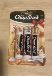 Chapstick Holiday Pumpkin Pie Sugar Cookie Candy Cane 3pk