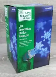 NEW HOME ACCENTS SNOWFLAKES ILLUSION PROJECTOR 7W LED SWIVELING BLUE IMAGES