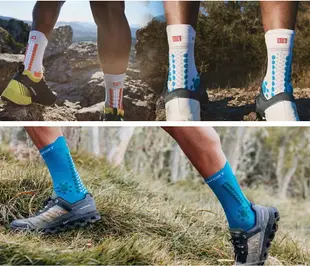 《Compressport 瑞士》Pro Racing Socks V4.0 Trail V4 越野跑襪 磁鐵灰粉 Magnet/Magenta