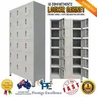 18 Doors Locker Cabinet Home Office School Gym Metal Filing Storage Cupboard NEW