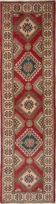 Vintage Hand-knotted Runner Rug 2'9" x 10'7" Traditional Wool Carpet