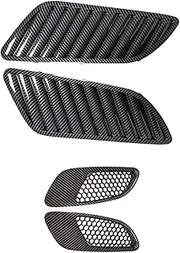 Shuogoufeng Store Engine Hood Vent Louvers Air Scoop Bonnet Vent Cover Compatible With B*W E90 E91 E92 E93 F30 F80 E46 M3 Air Intake Cover Black/Carbon(Carbon-Set)