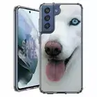 For Samsung Galaxy S20 S21 S23 S24 FE 5g TPU Case+Glass(Husky Blep)