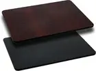 Glenbrook 24'' X 30'' Rectangular Table Top with Black or Mahogany Reversible La