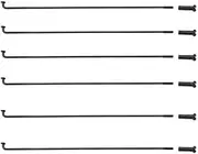 Cycling Spokes 14G Diameter 2.0mm Black Color Bicycle Spokes J-Bend Round Body Length 60-310mm Range Be Customize Bike Wheel Bicycle Spokes(Length 298mm)