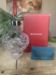 Waterford Crystal Very Large MIB Christmas Spire Ornament BEAUTIFUL Signed!