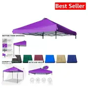 Durable 12x12 ft Canopy Cover with Air Vent - Silver Coated Protection in Purple