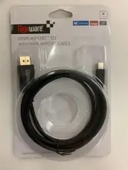 6-Foot DisplayPort Male In to Mini DisplayPort DP Male Out Cable 4K UHD 3D Black
