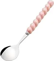 Metal Serving Spoon, Dinner Spoon | Teaspoon Stainless Table Spoon with Long Handle - Comfortable Grip Kitchenware Coffee Spoon for Hotel, Restaurant, Kitchen
