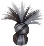 Hair Bun Wig, Claw Clip Short Ponytail Hair Extension, Synthetic Feathered Wig for Quick Styling Daily Wear Festival