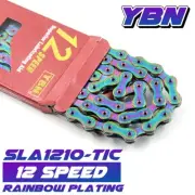 YBN SLA1210-TIC RainBow Plating hollow 12 Speed Chain Shimano SRAM Campagnolo
