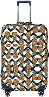 [FSCEV] Summer Pineapple Trolley Suitcase Protective Cover Business Travel Luggage Protector Fashion 18-32 Inches, White, L