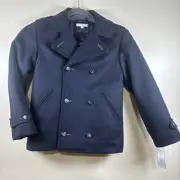 Jacadi Paris French Wool Pea Coat Navy Boys/Unisex Size 8Y (128cm) New With Tag